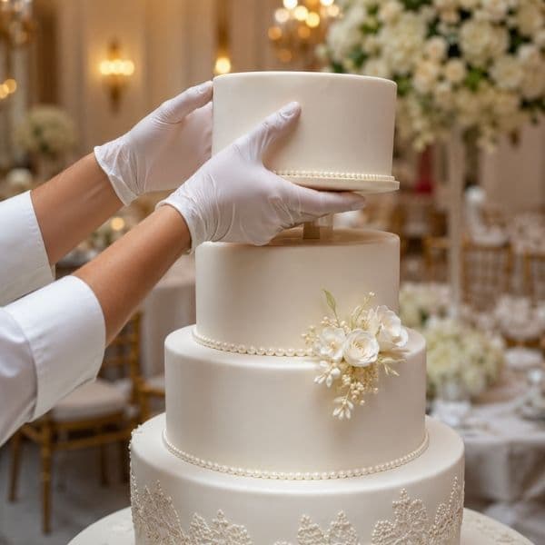 Tortas La Molina Pastelería Artesanal Entrega y montaje seguro de torta de bodas en local de eventos en La Molina